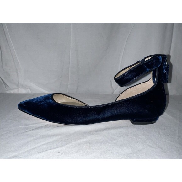 Ankle Strap Pointy Toe Suede Flats Size 7.5 - Picture 5 of 11